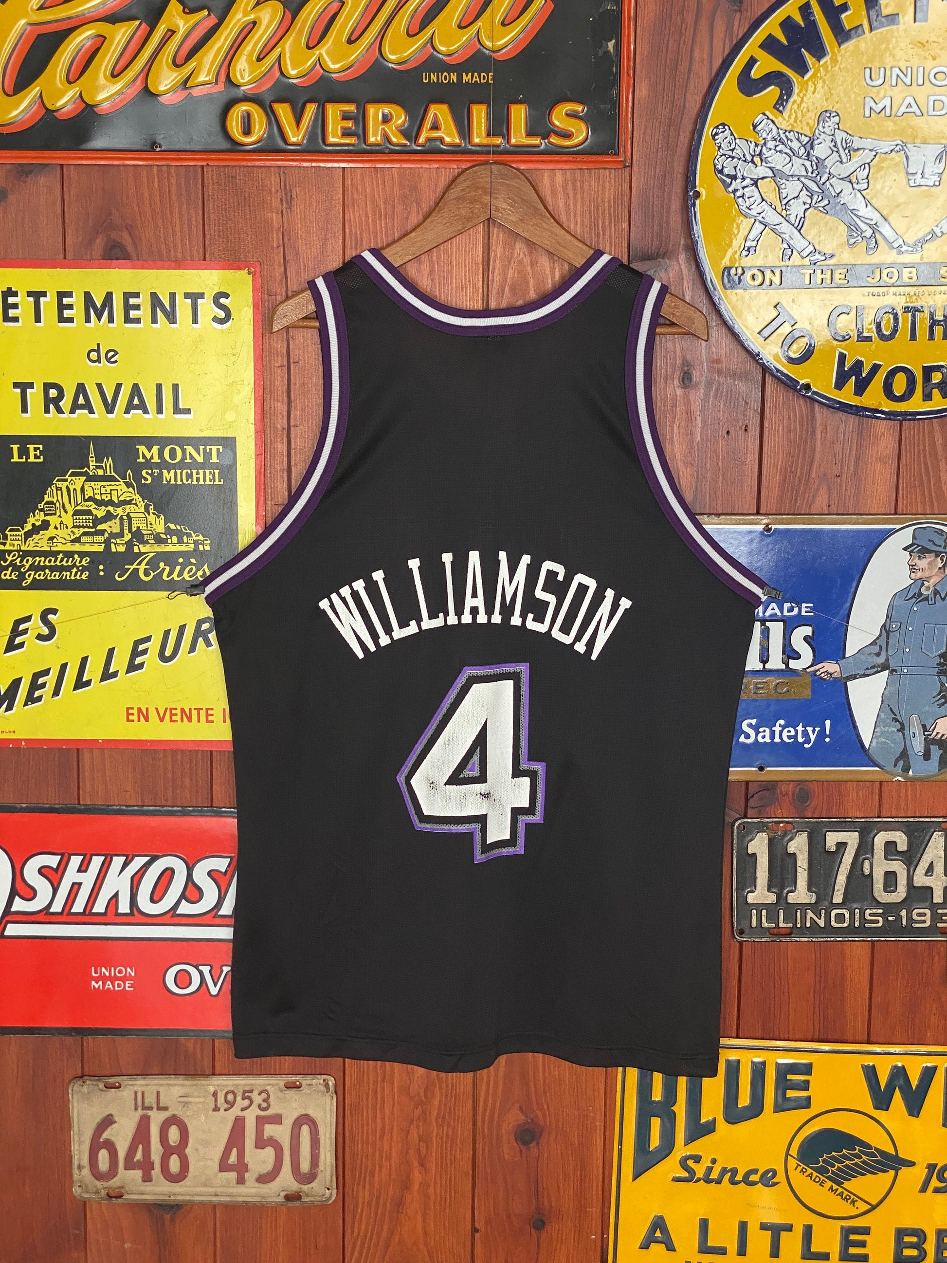 90s Vintage Kings NBA Jersey, #4 Williamson Champion Jersey, Size 48, Authentic NBA Jersey, Sports Memorabilia, Basketball Apparel