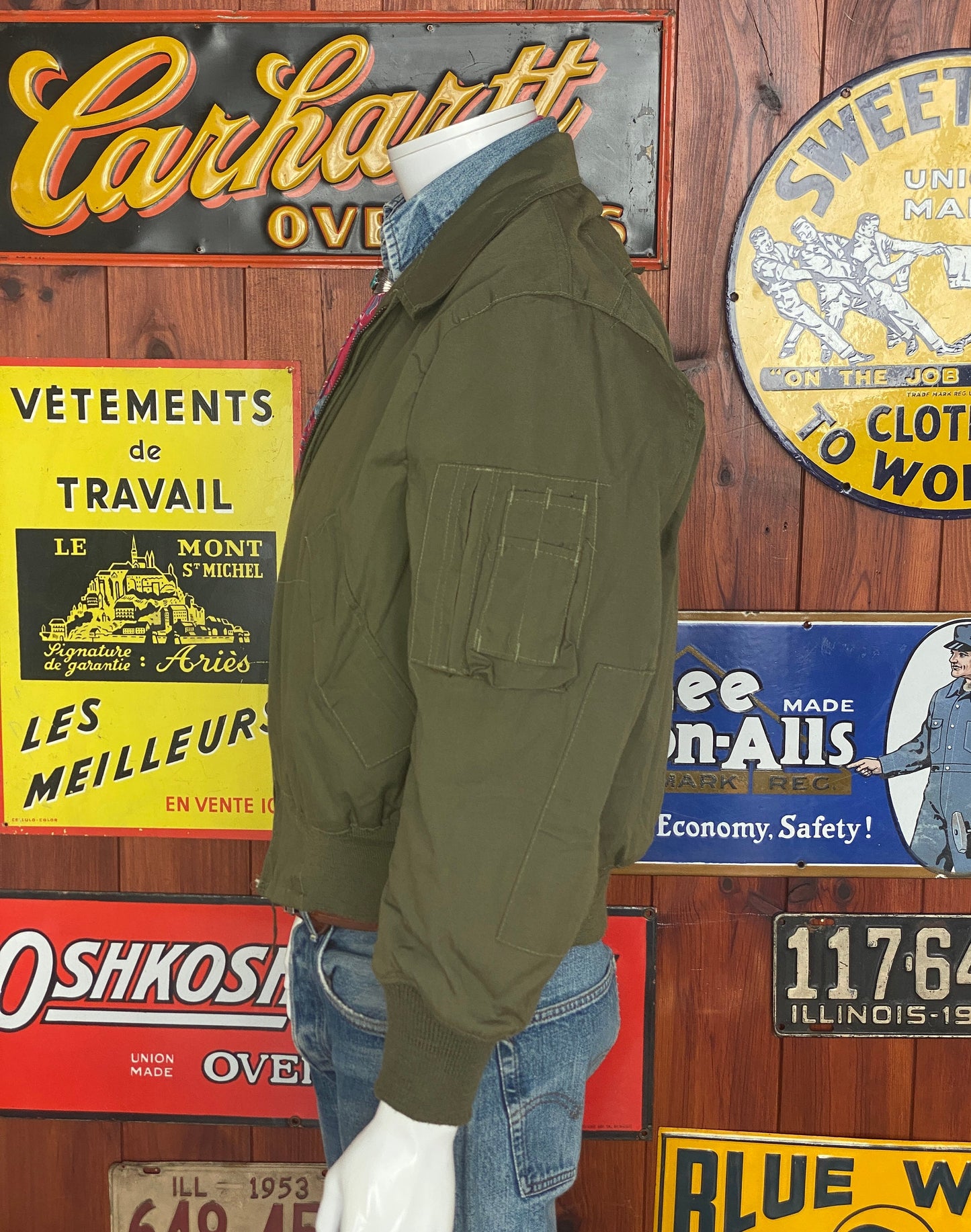 Vintage 1989 Cold Weather Military Bomber - Size Large Short | Authentic Military Style