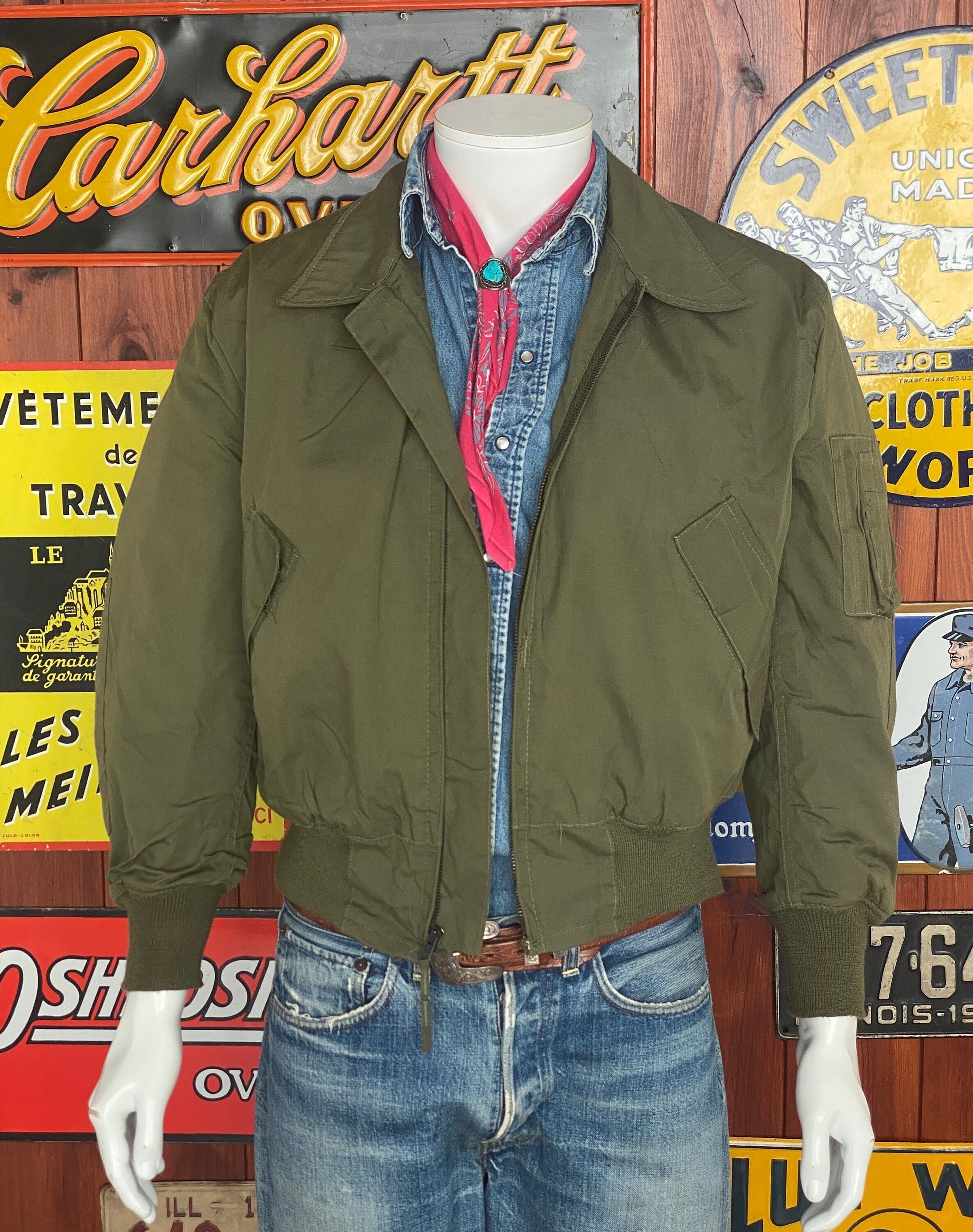 Vintage 1989 Cold Weather Military Bomber - Size Large Short | Authentic Military Style