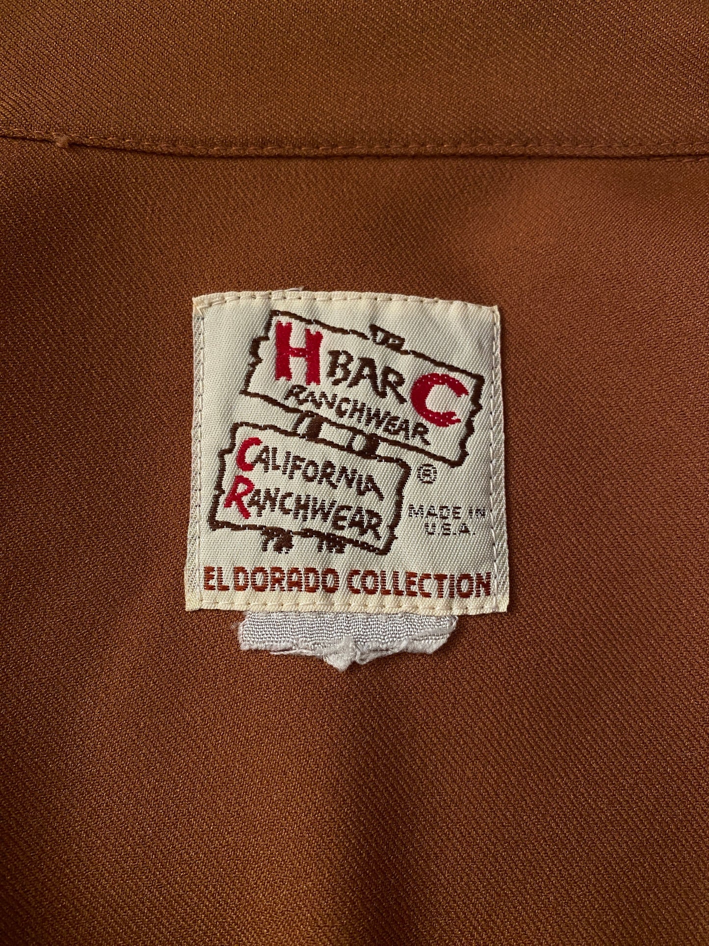 Size Med. Vintage 70s embroidered H Bar C western shirt