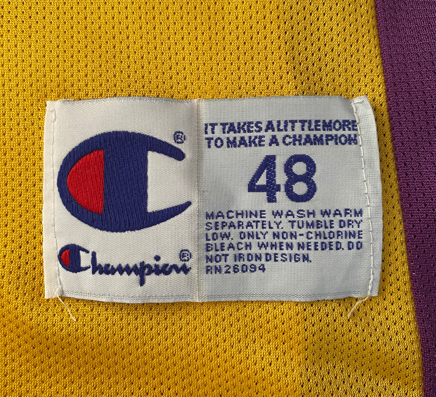 Size 48. # 34 Shaquille O'Neal LA Lakers Vintage NBA Champion Jersey