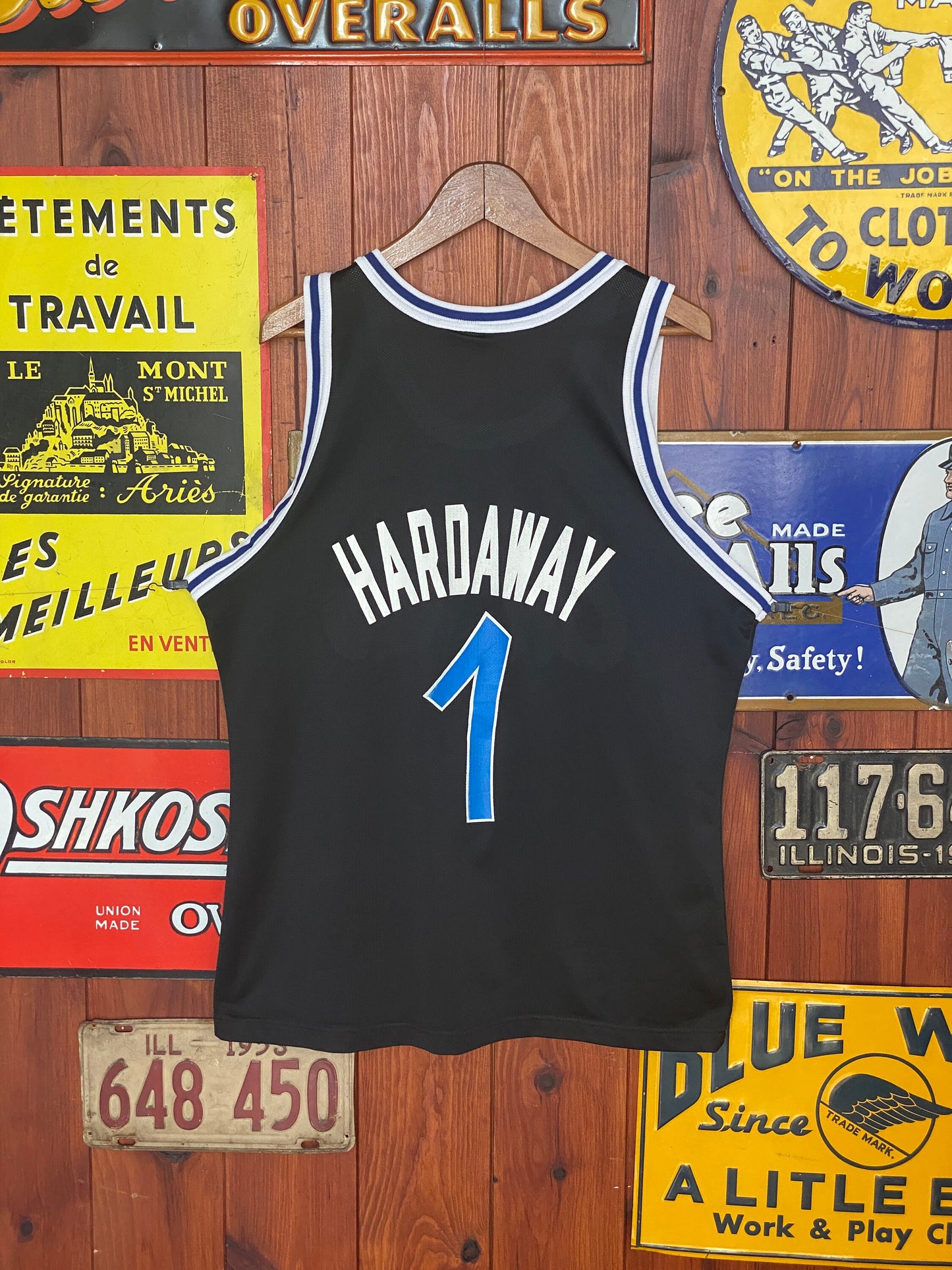 Size 44 VTG 90s Orlando Champion NBA jersey, Player Hardaway #01
