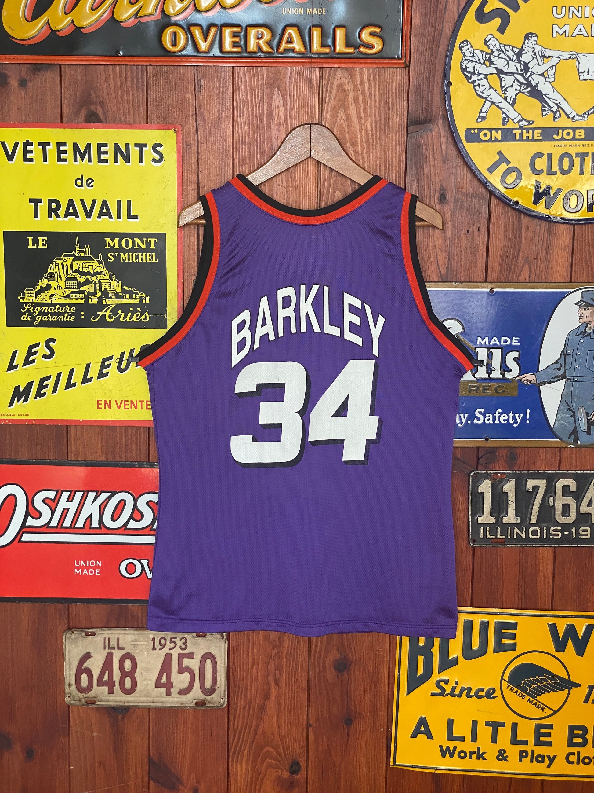 Vintage Suns NBA Jersey #34 Barkley - Size 44 | Made in USA by Champion