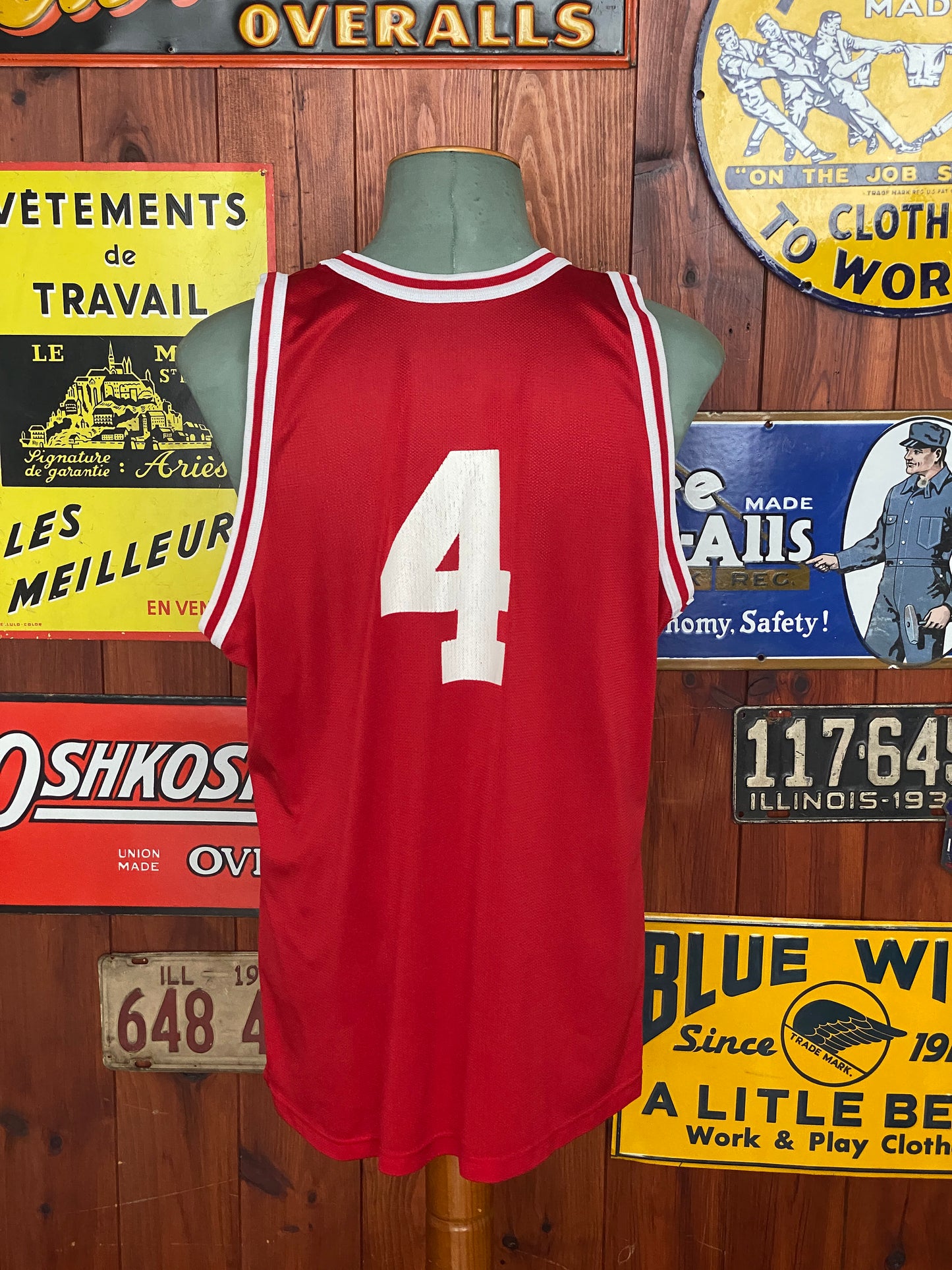 Vintage 90s Wisconsin #4 NBA Jersey - Size 48 | Made by Champion in USA