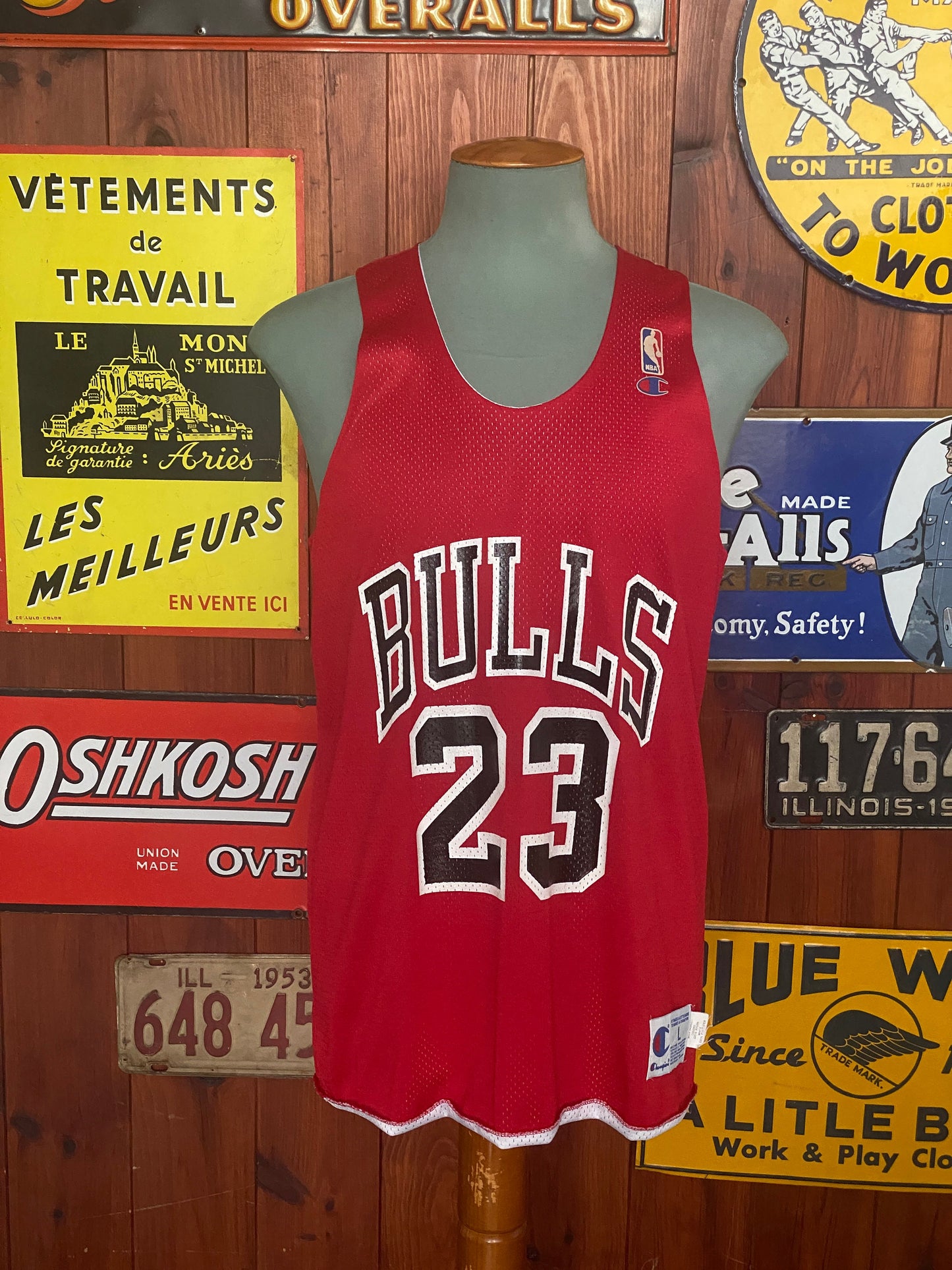 Size Large Vintage 90s Bulls NBA Jersey - Player Jordan #23 | Champion Authenticity