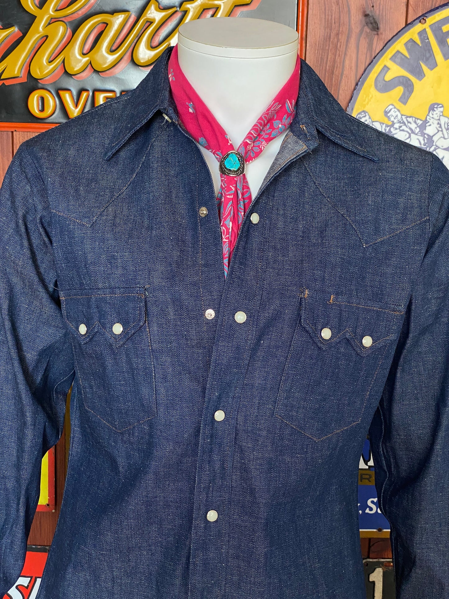 Size Small. Dee Cee 70s denim shirt New Old stock made in USA