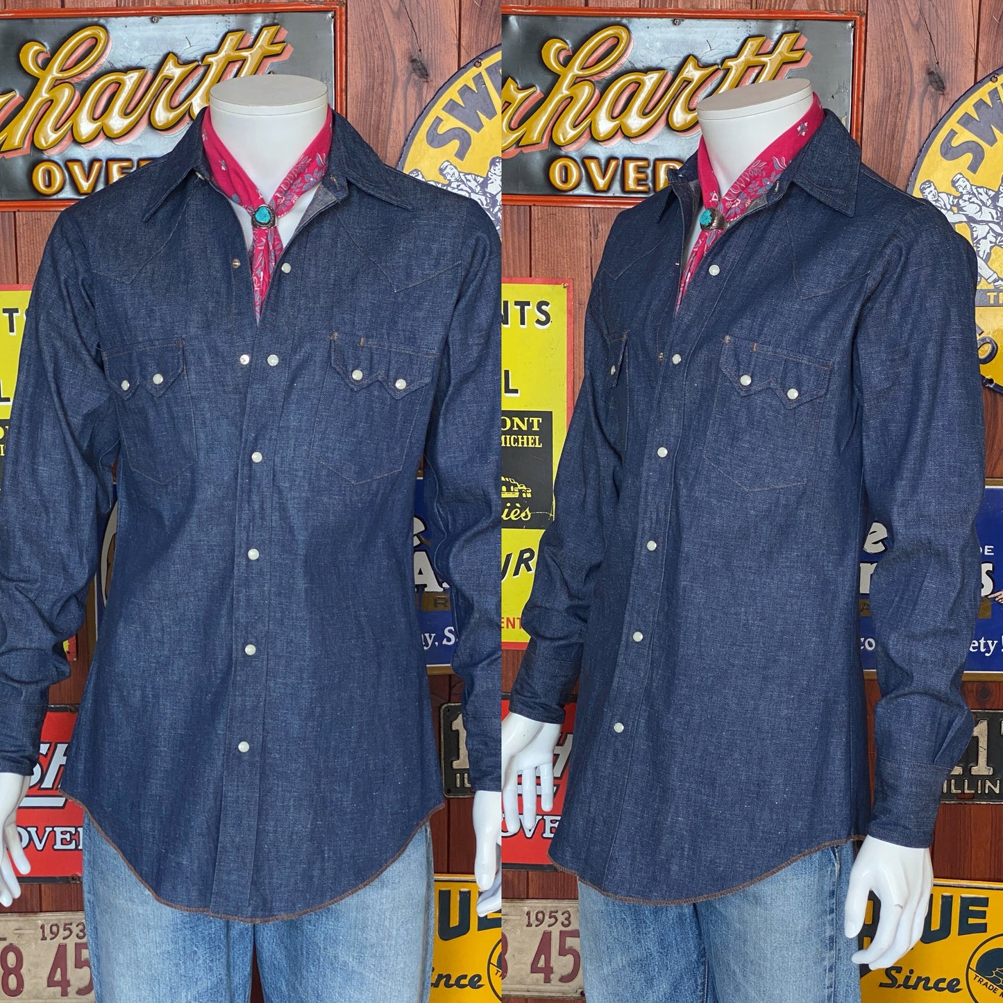 Size Small. Dee Cee 70s denim shirt New Old stock made in USA
