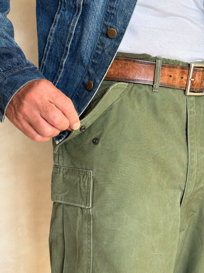 Vintage 1950s M-51 US Army Field Cargo Pants – Made in USA - Size Medium Reg.  Military Trousers