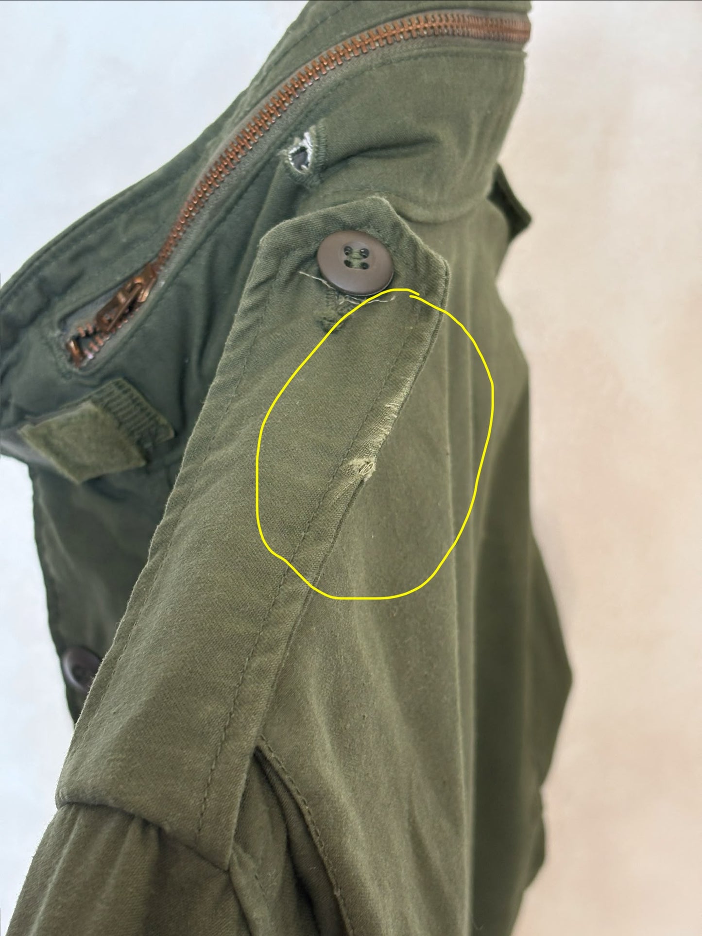 Authentic US Army M-65 Field Jacket by Alpha Industries – Vintage Military Combat Coat – Made in USA | Size Medium Regular | AJ357 Studio