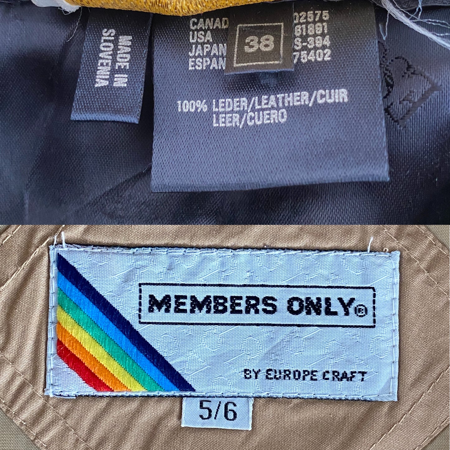 Vintage 1980s Members Only Cotton Jacket Beige – Size 5/6 US, Designed in USA