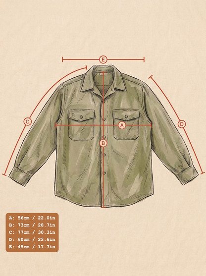 Med. Authentic 1966 Vintage U.S. Air Force OG-107 Utility Shirt-AJ357 Studio