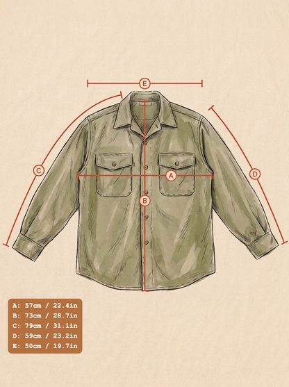 Med/L .Vintage WW2 US Army 2nd Pattern HBT 13 Stars Button Combat Shirt/Jacket