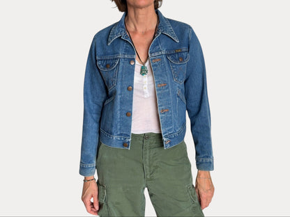Size 18 . Vintage 70s Wrangler Denim Jacket – 4 Pockets – Made in USA-AJ357 Studio-AJ357 Studio