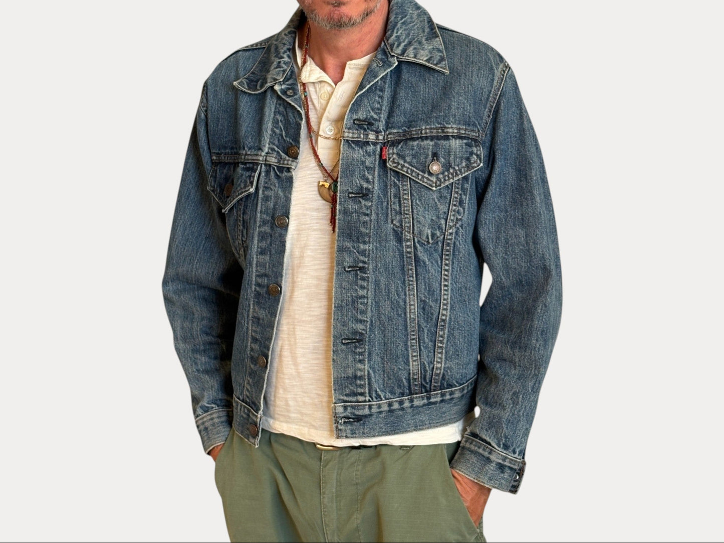 Size 40US / 50EU. Vintage 70s Levi’s Denim Jacket – 2 Pockets – Made in USA-AJ357 Studio-AJ357 Studio
