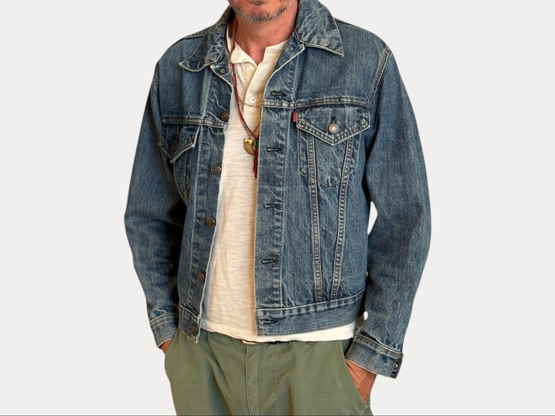 Size 40US / 50EU. Vintage 70s Levi’s Denim Jacket – 2 Pockets – Made in USA-AJ357 Studio-AJ357 Studio