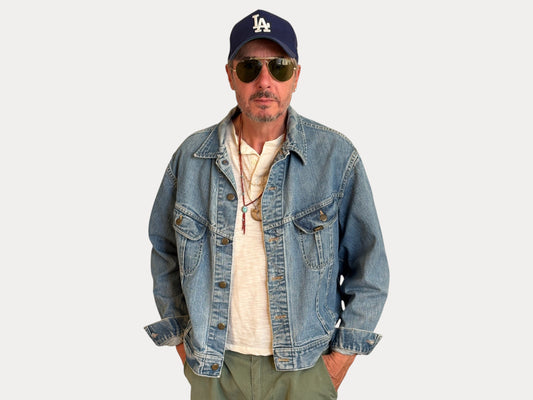 Size 50US XXL. Vintage 70s Lee Union Made Denim Shirt – 2 Pockets – Made in USA-AJ357 Studio-AJ357 Studio