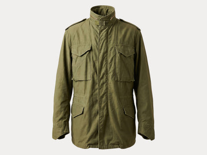 Med Long. Authentic 1977 US Army M-65 Field Jacket – Original Military Issue-AJ357 Studio-AJ357 Studio