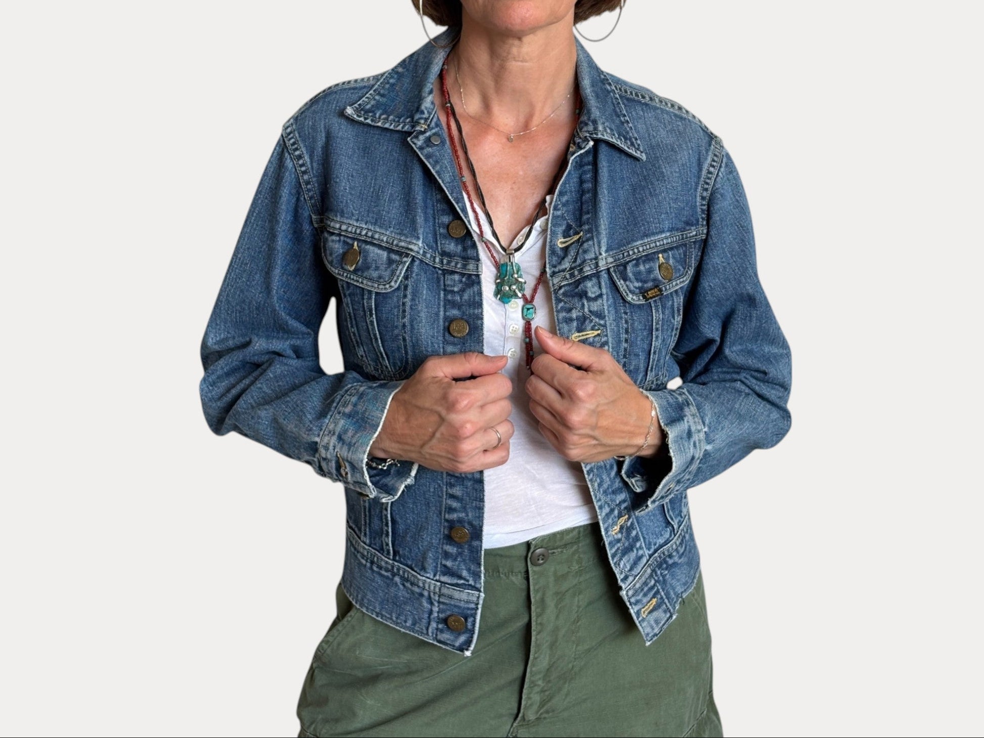Size 36US / 46EU. Vintage 70s Lee Union Made Denim Shirt – 2 Pockets – Made in USA-AJ357 Studio-AJ357 Studio