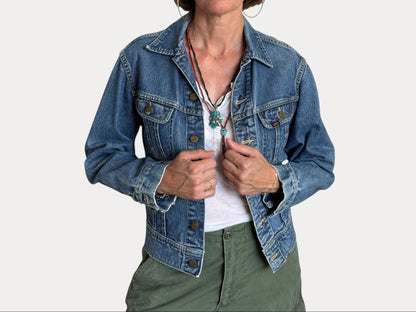 Size 36US / 46EU. Vintage 70s Lee Union Made Denim Shirt – 2 Pockets – Made in USA-AJ357 Studio-AJ357 Studio
