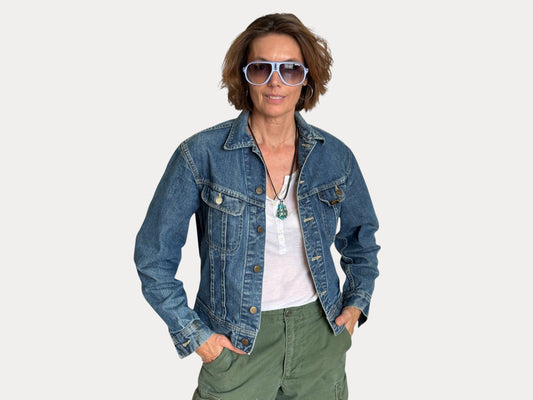 Size 36US / 46EU Vintage 70s Sanforized Union Made Lee 101 J Jacket Made in USA-AJ357 Studio-AJ357 Studio
