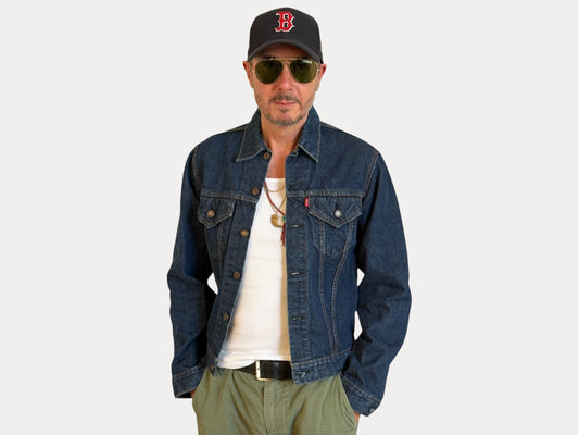 Size 40US / 50EU . Vintage 70s Levis single stitch jacket Made in USA.-AJ357 Studio-AJ357 Studio