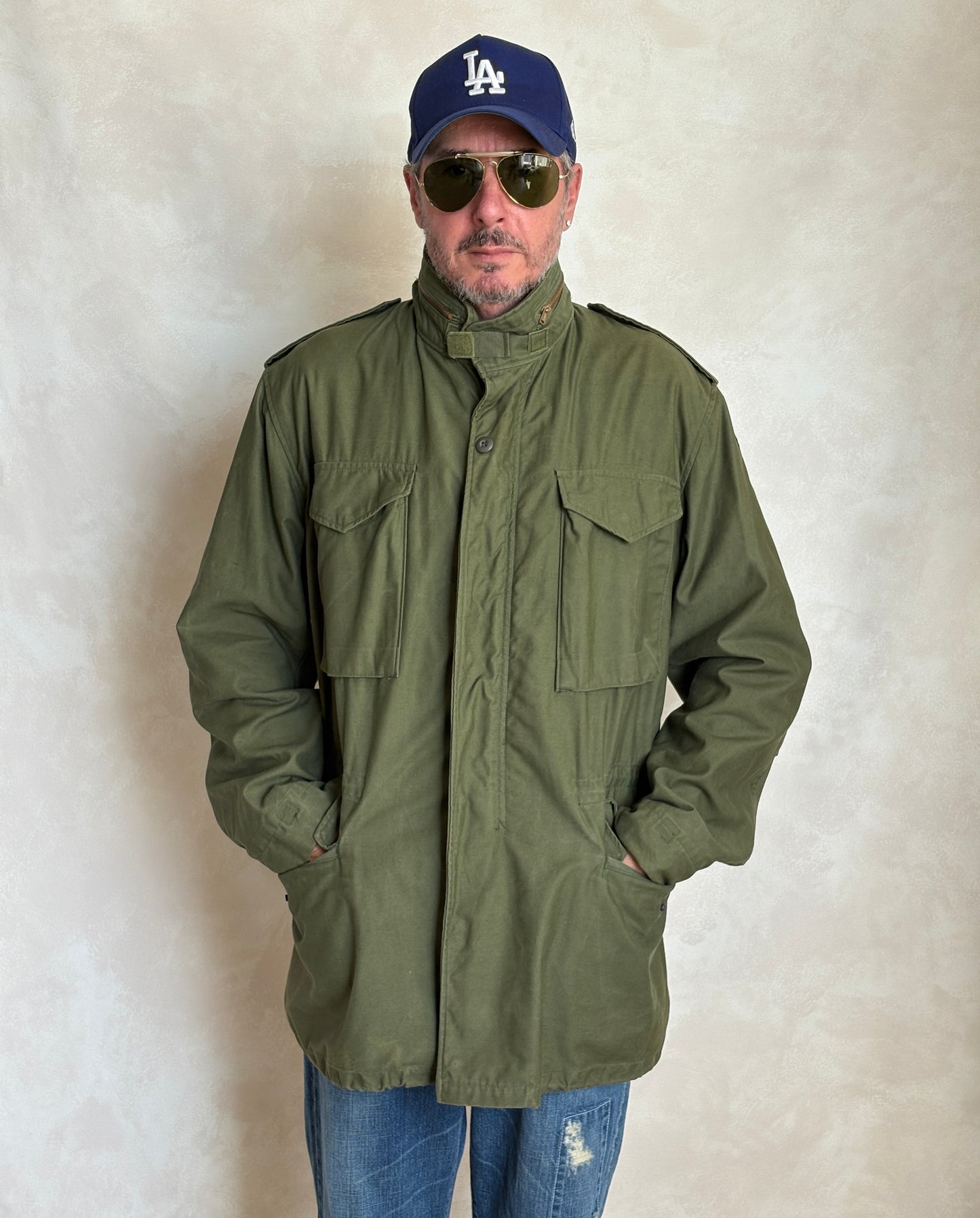 Med Long. Authentic US Army M-65 Field Jacket – Original Military Issue - USA Vintage Bcn