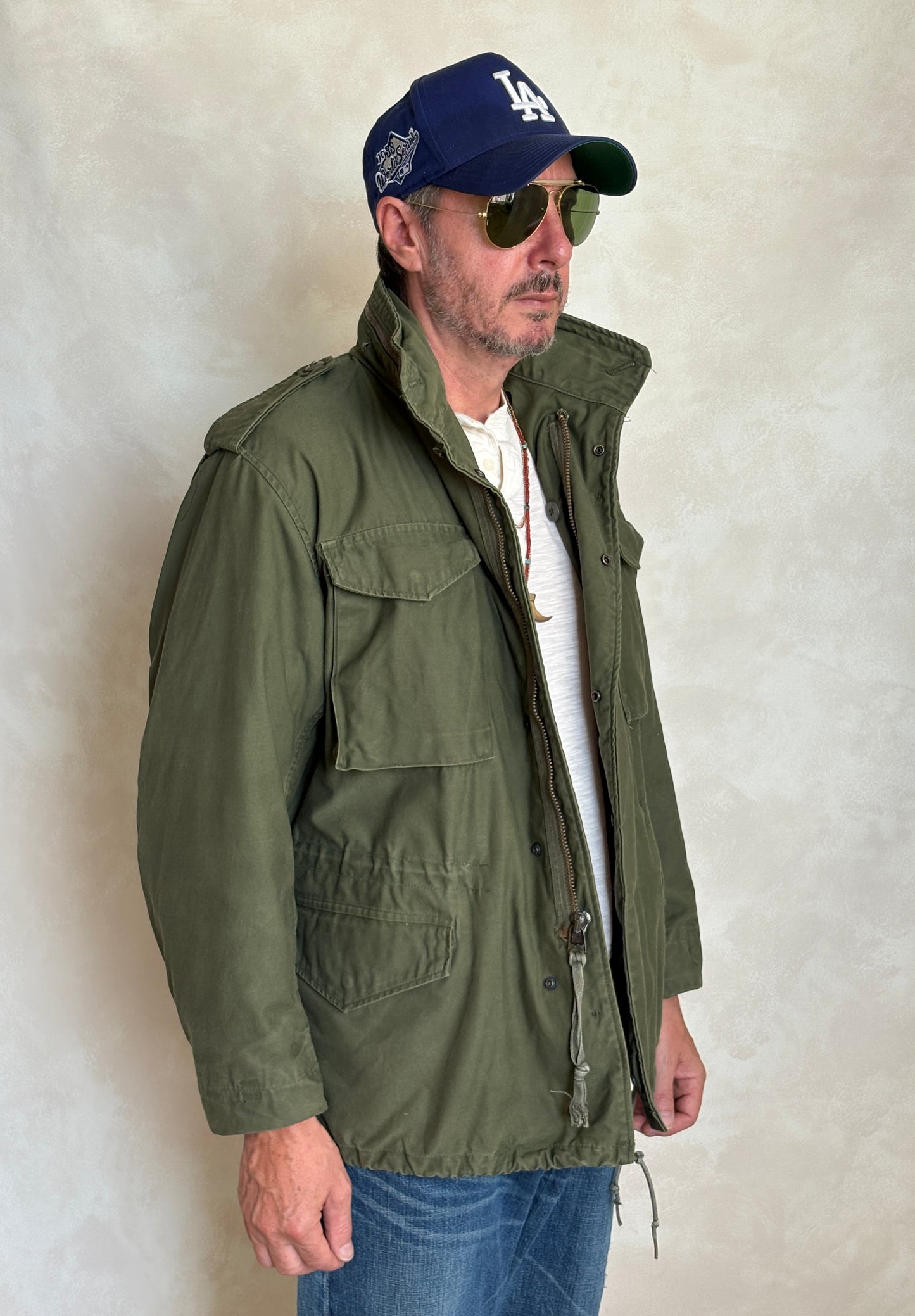 Small Regular – Authentic 1980 US Army M-65 Field Jacket Military by John Ownbey - USA Vintage Bcn