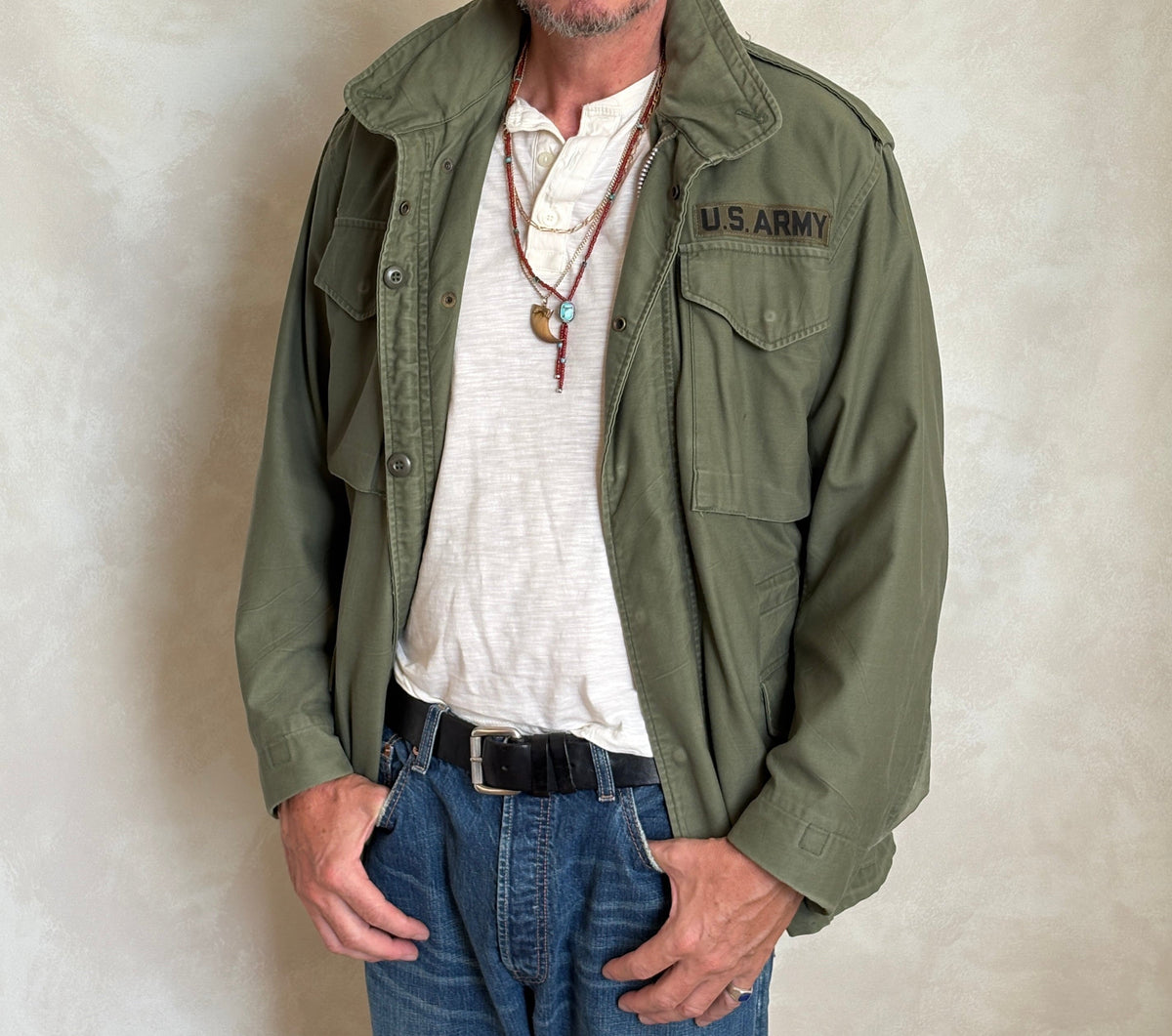 Small Regular – Authentic 1967 US Army M-65 Field Jacket Military-AJ357 Studio