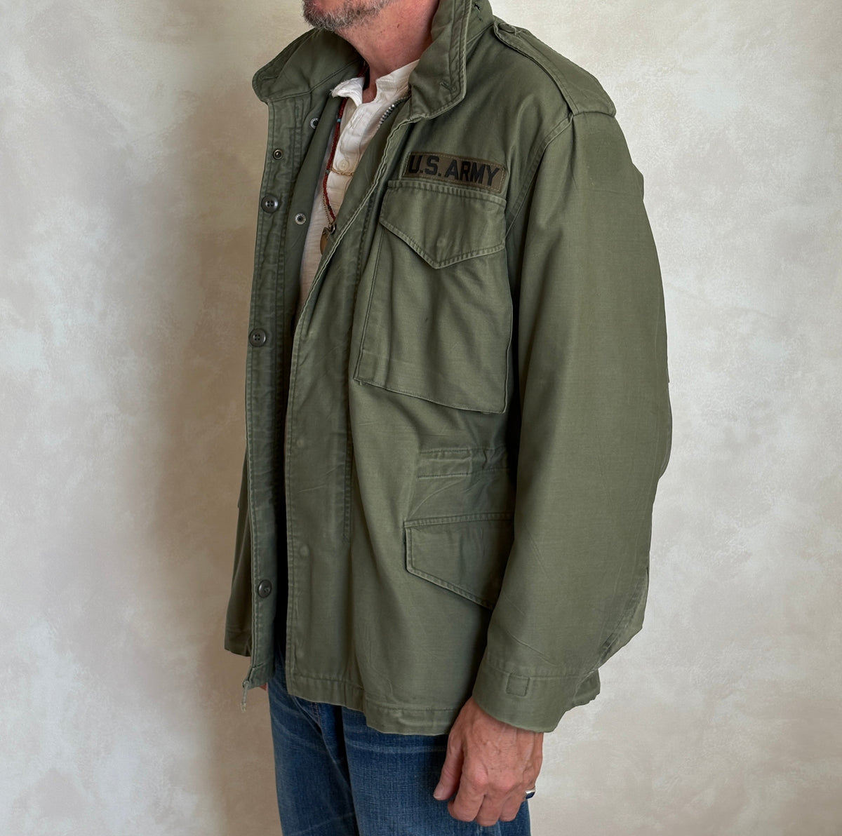 Small Regular – Authentic 1967 US Army M-65 Field Jacket Military-AJ357 Studio