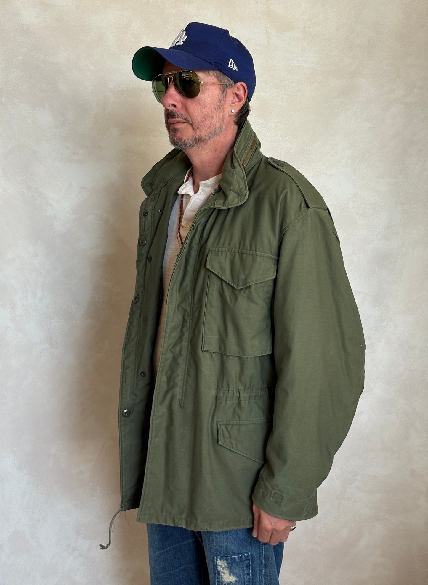 Large Reg.Authentic 1977 US Army M-65 field jacket Military - USA Vintage Bcn