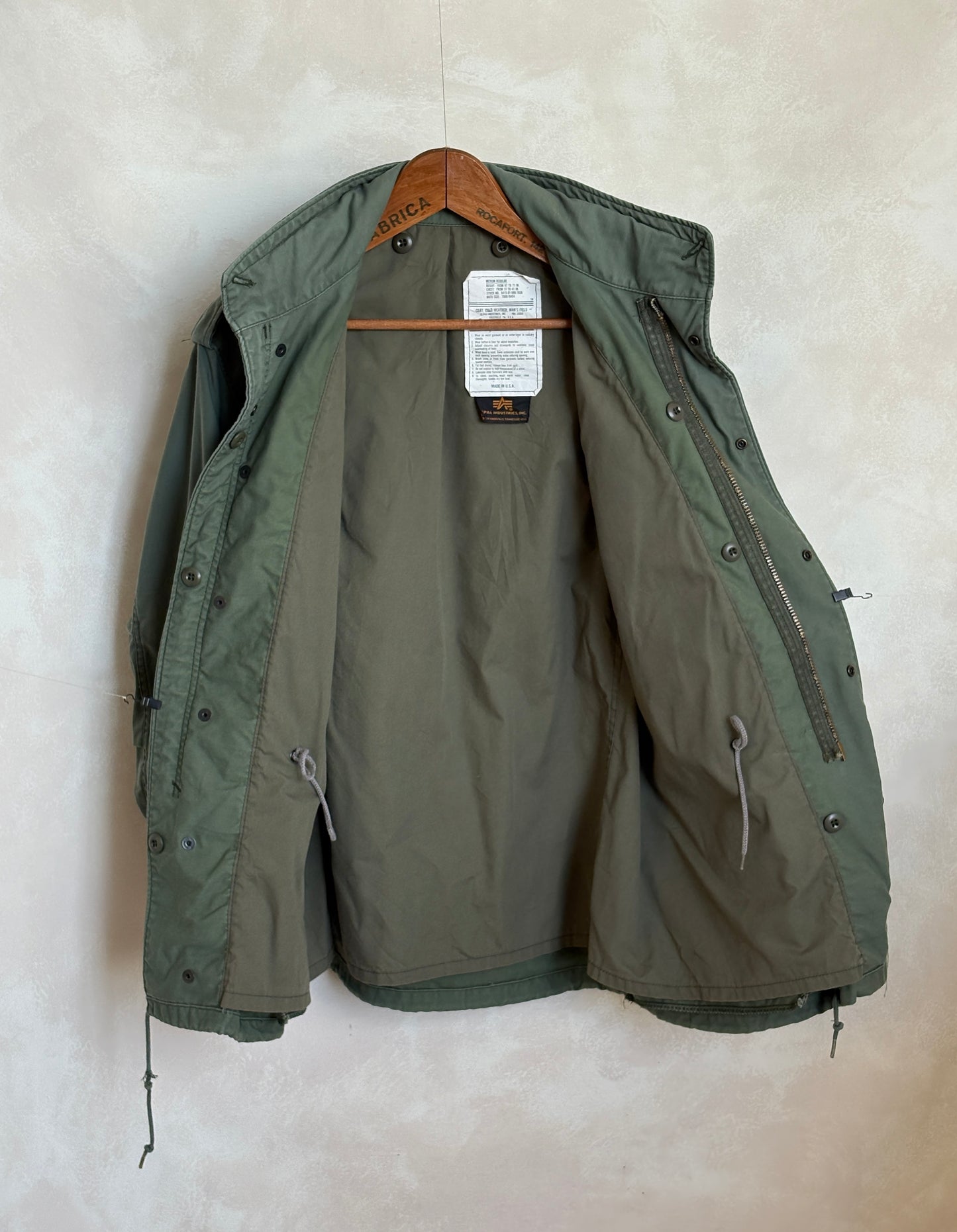 Medium Reg. Alpha Industries M-65 field jacket Military style (Made for civilians ) - USA Vintage Bcn