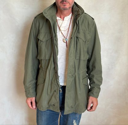 Med Long. Authentic 1987 US Army M-65 field jacket Military-AJ357 Studio