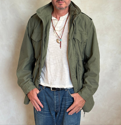 Med Long. Authentic 1987 US Army M-65 field jacket Military-AJ357 Studio