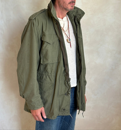 Med Long. Authentic 1987 US Army M-65 field jacket Military-AJ357 Studio