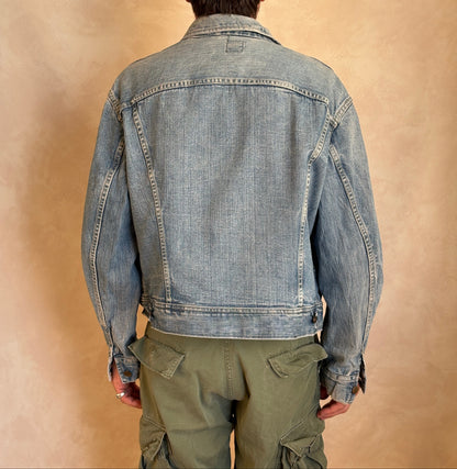 Size 50US XXL. Vintage 70s Lee Union Made Denim Shirt – 2 Pockets – Made in USA-AJ357 Studio