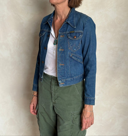 Size 16 . Vintage 70s Wrangler Denim Jacket – 4 Pockets – Made in USA-AJ357 Studio