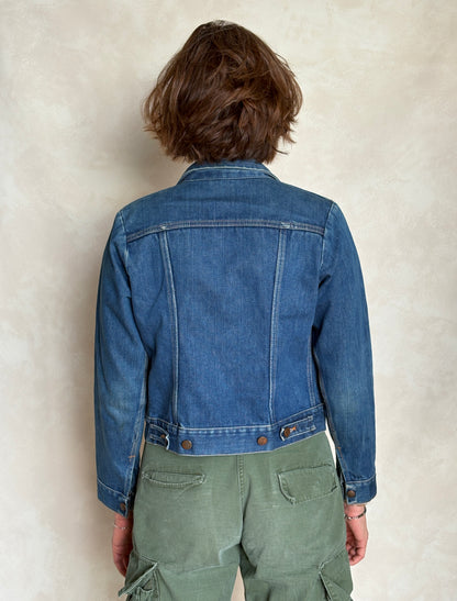 Size 16 . Vintage 70s Wrangler Denim Jacket – 4 Pockets – Made in USA-AJ357 Studio