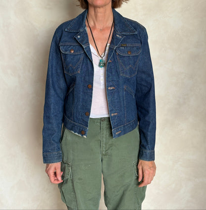 Size 36US / 46EU . Vintage 70s Wrangler Denim Jacket – 4 Pockets – Made in USA-AJ357 Studio