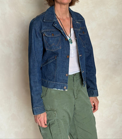Size 36US / 46EU . Vintage 70s Wrangler Denim Jacket – 4 Pockets – Made in USA-AJ357 Studio