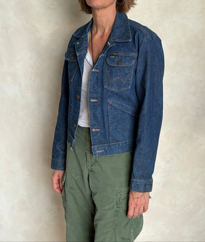 Size 36US / 46EU . Vintage 70s Wrangler Denim Jacket – 4 Pockets – Made in USA-AJ357 Studio