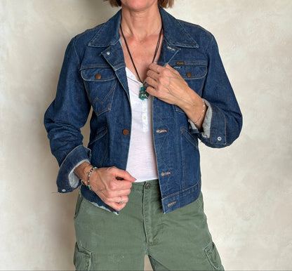 Size 36US / 46EU . Vintage 70s Wrangler Denim Jacket – 4 Pockets – Made in USA-AJ357 Studio