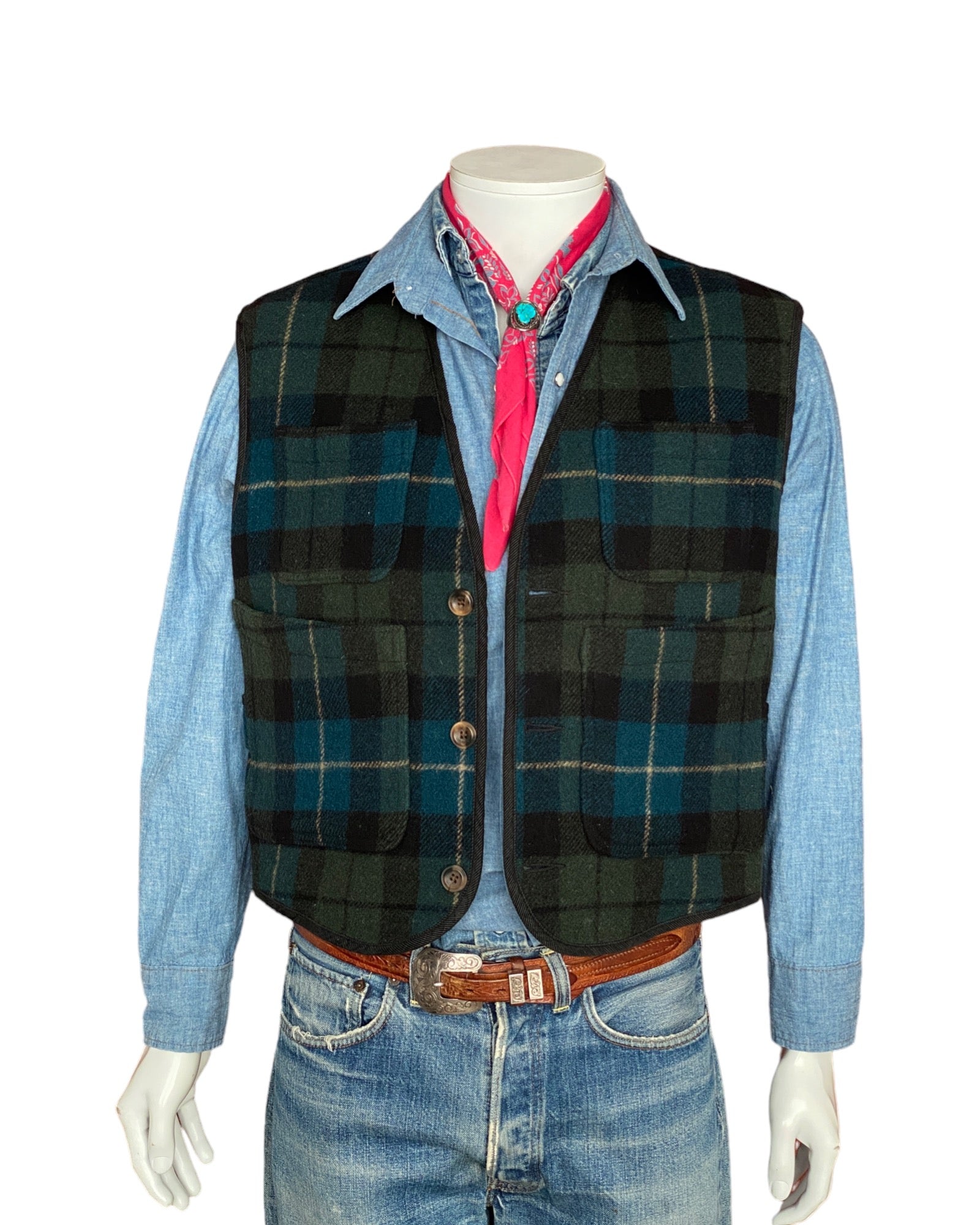 vintage woolrich wool vest made in usa size medium heritage outdoor style aj357 studio