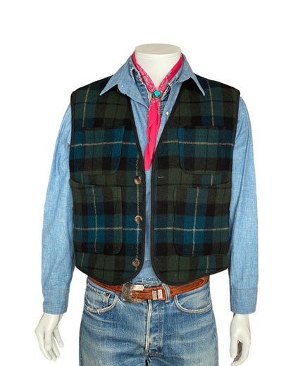 Size Med. Woolrich Vintage wool vest made in USA.-AJ357 Studio