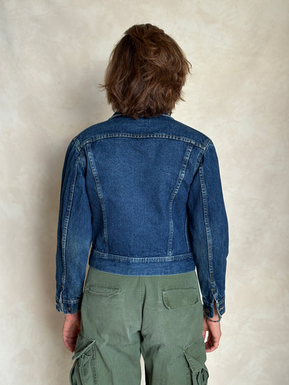 Size 16 . Vintage 80s Lee Denim Jacket – 2 Pockets – Made in USA-AJ357 Studio