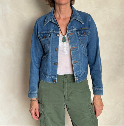 Size 18 . Vintage 70s Wrangler Denim Jacket – 4 Pockets – Made in USA-AJ357 Studio