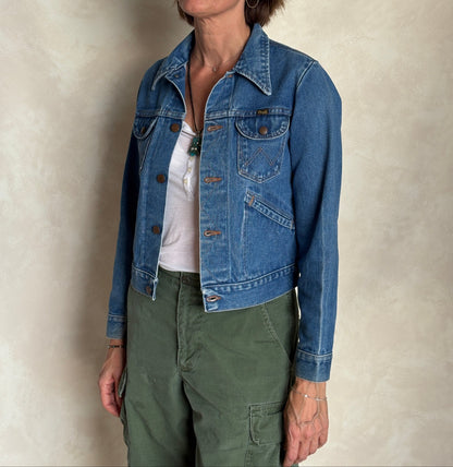 Size 18 . Vintage 70s Wrangler Denim Jacket – 4 Pockets – Made in USA-AJ357 Studio