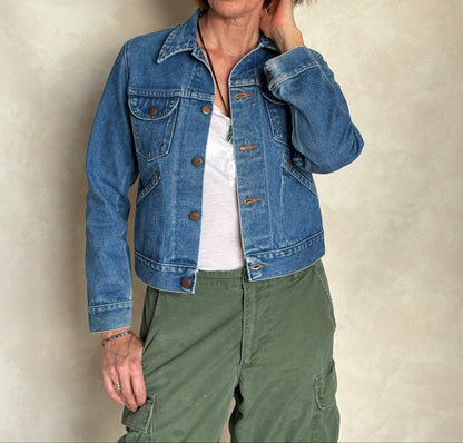 Size 18 . Vintage 70s Wrangler Denim Jacket – 4 Pockets – Made in USA-AJ357 Studio