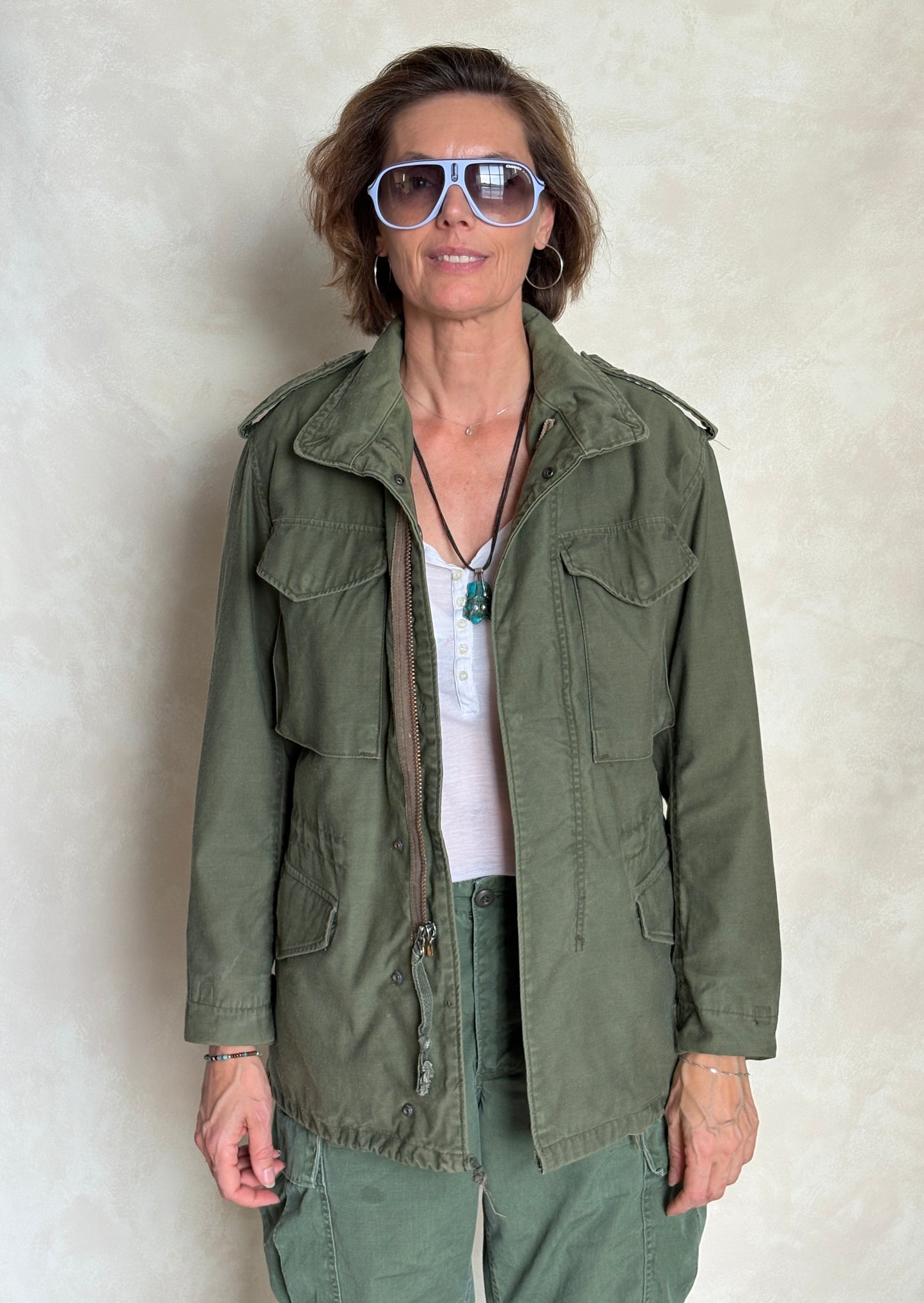 X Small Reg. Authentic 1980 US Army M-65 field jacket Military - USA Vintage Bcn
