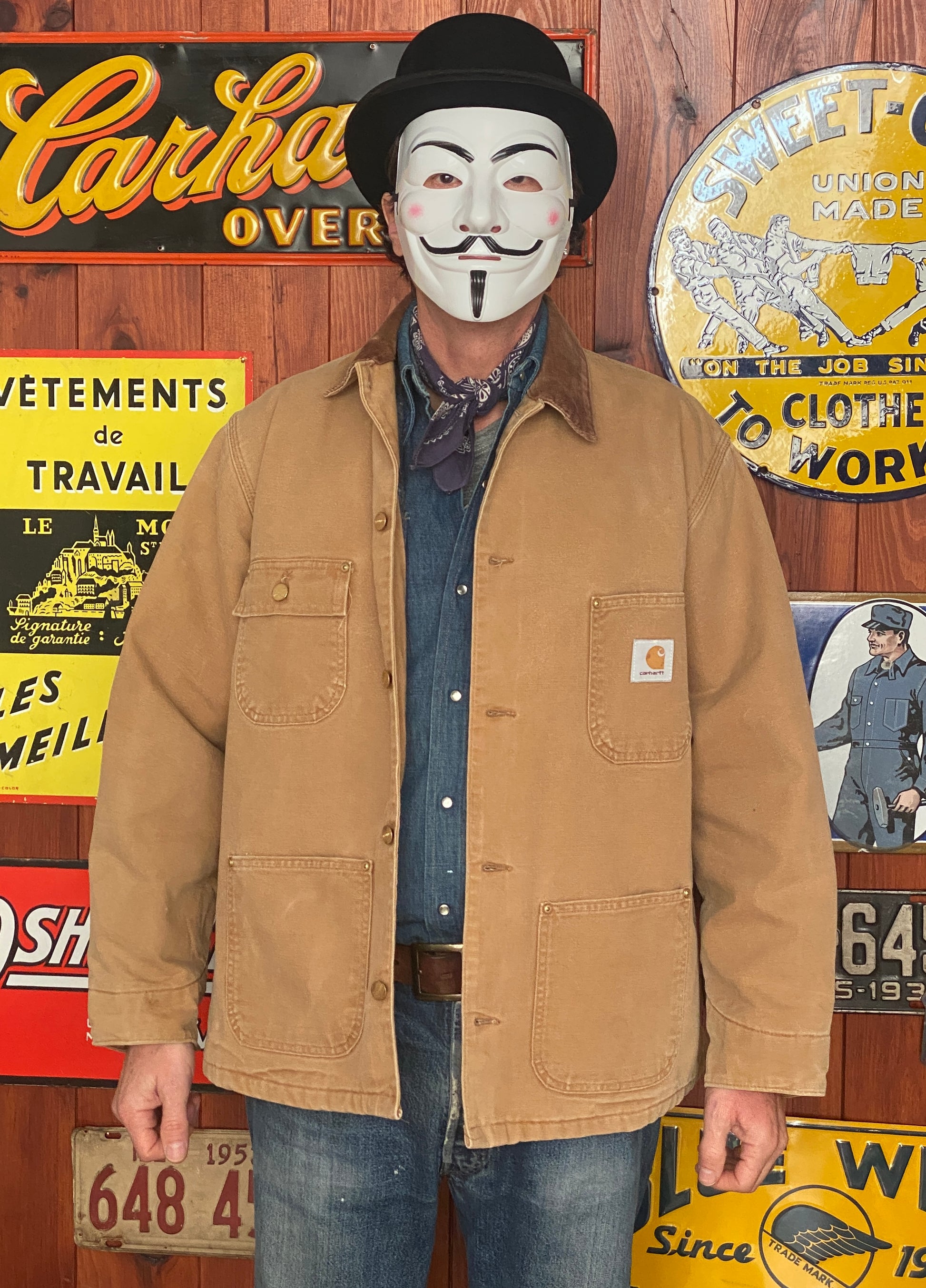 Size 44 US( 54EU ) Carhartt Blanket lined jacket MADE in USA - USA Vintage Bcn