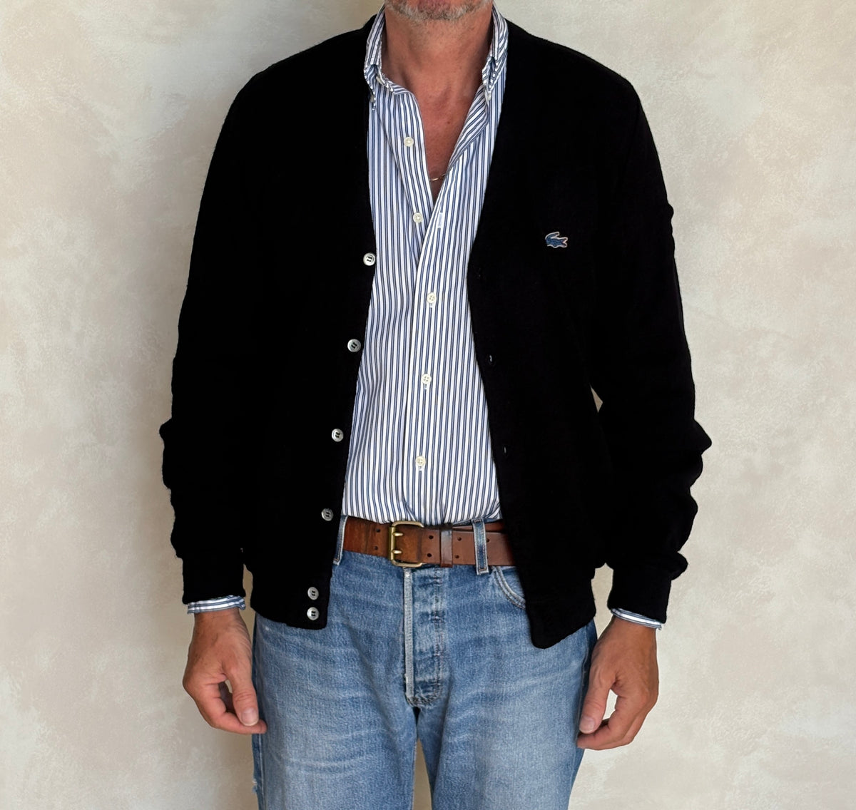 Vintage Izod Lacoste Knit Cardigan — Medium